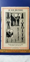 Antique 1926 Vaudeville Act Poster DE KOE BROTHERS Bobby the Strongest D... - £23.01 GBP