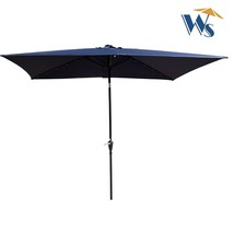 10 x 6.5t Rectangular Patio Solar LED Lighted Outdoor Umbrellas with Crank - £97.85 GBP