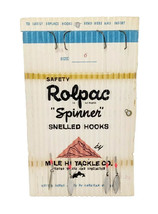 Rolpac &quot;Spinner&quot; Vintage Mile Hi Tackle Co. Snelled Hooks Partially Used... - $13.49 CAD