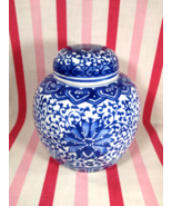 Beautiful Vintage Chinese Porcelain Blue &amp; White Handpainted Ginger Jar ... - £53.16 GBP