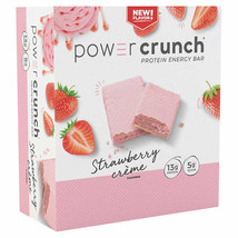 Power Crunch Protein Energy Bar, Strawberry Creme, 1.4 oz, 12-count - £22.90 GBP
