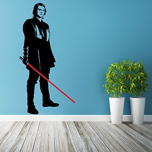 (24'' x 47'') Star Wars Vinyl Wall Decal / Anakin Skywalker with Lightsaber Die  - £29.58 GBP