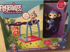 Authentic WowWee Fingerlings Monkey Bar Playset (w/ Baby Monkey Liv) - £55.95 GBP