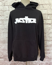 Justin Bieber Hoodie Size Medium Justice Double Sided Graphic Black Cott... - £31.17 GBP