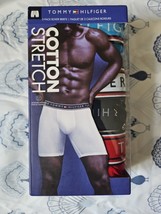 Tommy Hilfiger Men&#39;s Blue/Blk/Red 3-Pack Boxer Briefs, Cotton Stretch, S... - $28.66