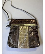 Talk of the Walk Vintage Retro  Gold Metallic Leather Shoulder Handbag - £38.52 GBP