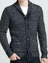 Rag &amp; Bone Neiman Marcus Target Wool Cotton Collar Cardigan Sweater Gray XL - £18.16 GBP