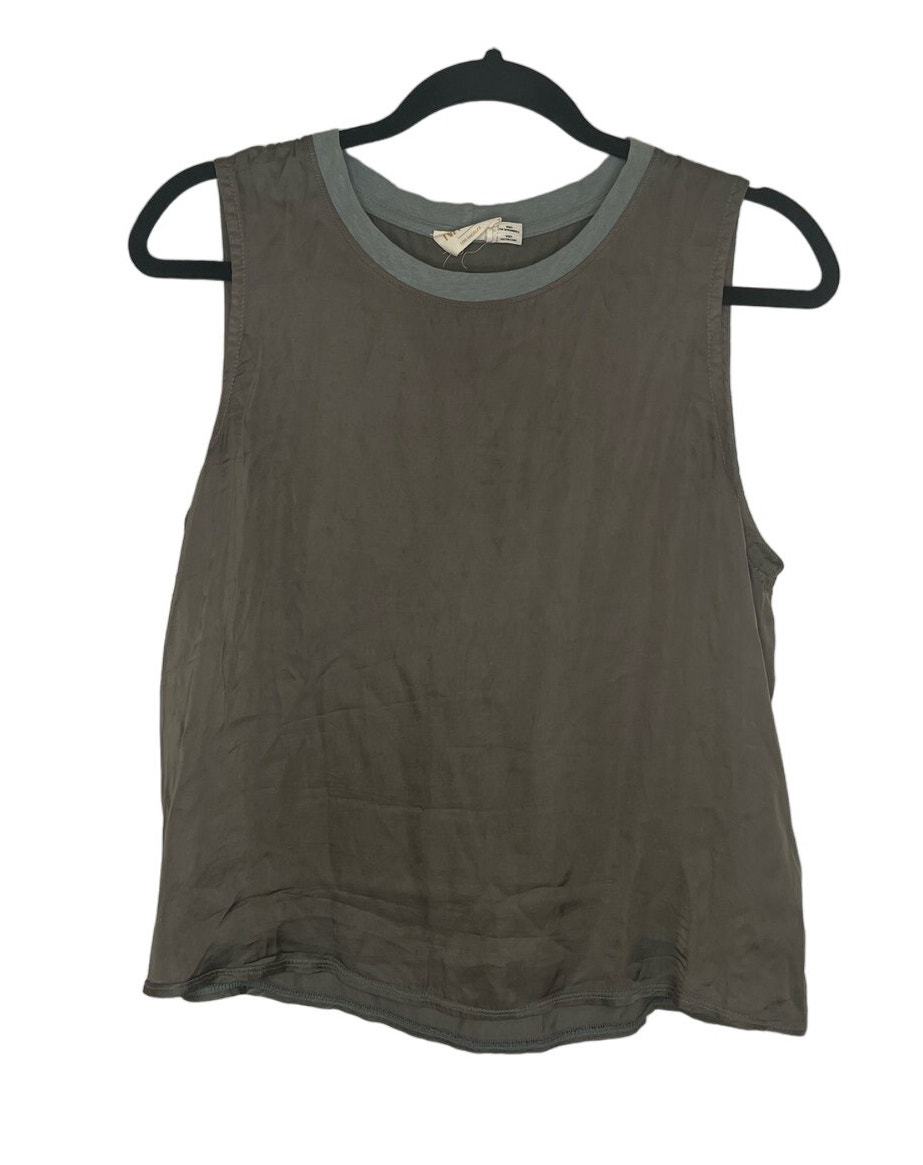 NATION LTD Los Angeles 100% Viscose Sleeveless Tank Top Olive Green Size... - $39.60