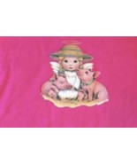 Kid&#39;s T Shirt Angel Girl and Pigs Youth Child&#39;s Children&#39;s XL Pink NWOT NEW - $9.49