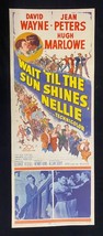 Wait &#39;til The Sun Shines, Nellie Original Insert Movie Poster 1952 - £42.90 GBP
