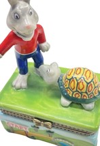 Lot of 5 Porcelain Trinket Boxes Figurines Bunny Nutcracker Santa Holiday Decor image 4