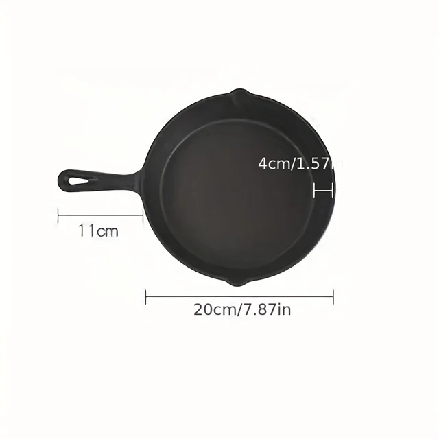 20Cm Small Frying Pan Cast Iron Skillet Pan For Food Cooking Frying Skillet - £30.56 GBP