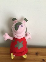 Peppa Pig Plush in Mud Dress 12&#39;&#39; Stuffed Animal Toy Muddy Pink Shiny Feet - £5.79 GBP
