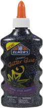 Elmer&#39;s Classic Glitter Glue, Washable, Black Glitter, 6 Fl. Oz. - £3.91 GBP