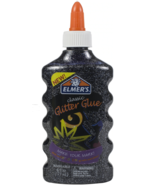 Elmer&#39;s Classic Glitter Glue, Washable, Black Glitter, 6 Fl. Oz. - £3.87 GBP