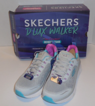 Skechers Womens 6 D&#39;Lux Walker Infinite Motion Gray Walking Shoes Sneaker 149023 - £47.29 GBP