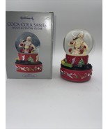 Hallmark 2001 Coca-Cola Santa Christmas Musical Snow Globe Plays Train I... - $25.00