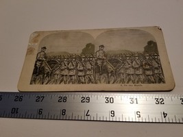 Home Treasure On The March Stereoview Card Military Troops Horse #5 Sold... - $23.74