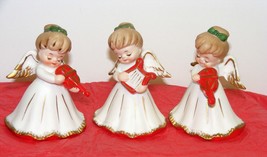 Vintage Lefton Musical Bell Angels Set of Three No. 1418  - £63.94 GBP