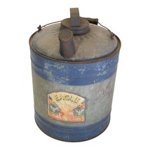 Rare Eagle Handy Grip Gas Can Wood Handled Triple Lock Seam Oil 1930s - $1,498.15 MXN