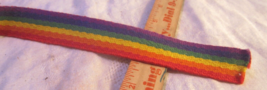 9  yards vintage trim  ribbon RAINBOW blue-red -yellow multi  stripe 1&quot; ... - £8.63 GBP