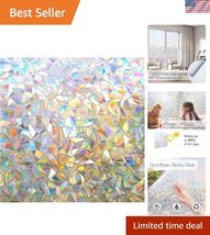 Window Privacy Film, Rainbow Window Clings, 3D Decorative Window Vinyl, ... - $81.28