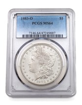 1883-O Argento Morgan Dollaro Selezionato Da PCGS Come MS-64 ! Bella Bianco - £158.26 GBP
