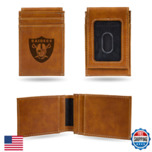 Rico NFL Oakland Raiders Laser Engraved Front Pocket Wallet - Slim, Durable - $35.68