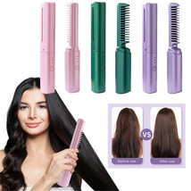 Rechargeable Mini Hair Straightener Portable Cordless Hair Straightener Comb - £11.77 GBP