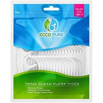 ECCO PURE Dental Floss Picks 120 Count Value Pack (Pack of 5 - 600 Total) - £13.43 GBP