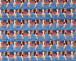 Cotton Hometown America Cows Patriotic USA Blue Fabric Print by the Yard... - $12.95