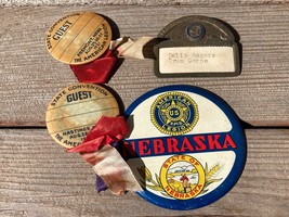 1920&#39;s NEBRASKA American Legion Convention Delegate Medals &amp; Pinback Buttons Lot - £31.11 GBP