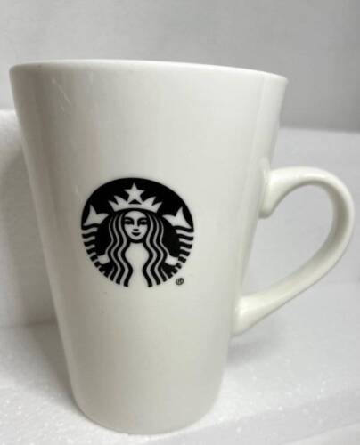 Starbucks Coffee 2015 Tall White Mug Siren Black Logo Ceramic Coffee Mug... - $11.76