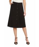 Matty M Ladies&#39; Button Front Skirt (Black, Small) - £14.17 GBP