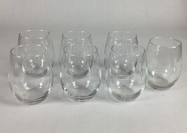Vintage Glass Barware Set of 7 Clear Optic Swirl Roly Poly - 4 1/4”H - €16,96 EUR
