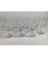 Vintage Glass Barware Set of 7 Clear Optic Swirl Roly Poly - 4 1/4”H - €16,96 EUR