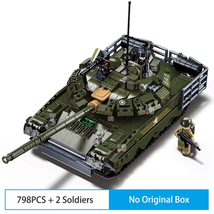 WW2 T-80BVMS Main Battle Tank Army Vehicle Weapon Model Bricks Building ... - $38.99
