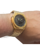 New Casio G-Shock GA2100 in Steel Case AP Casioak GOLD + original case &amp;... - $298.51 CAD