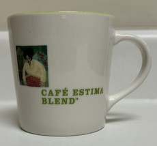 Starbucks Cafe Estima Coffee Mug Multi Region Blend 2005 White Lime Green 16 oz - £15.74 GBP