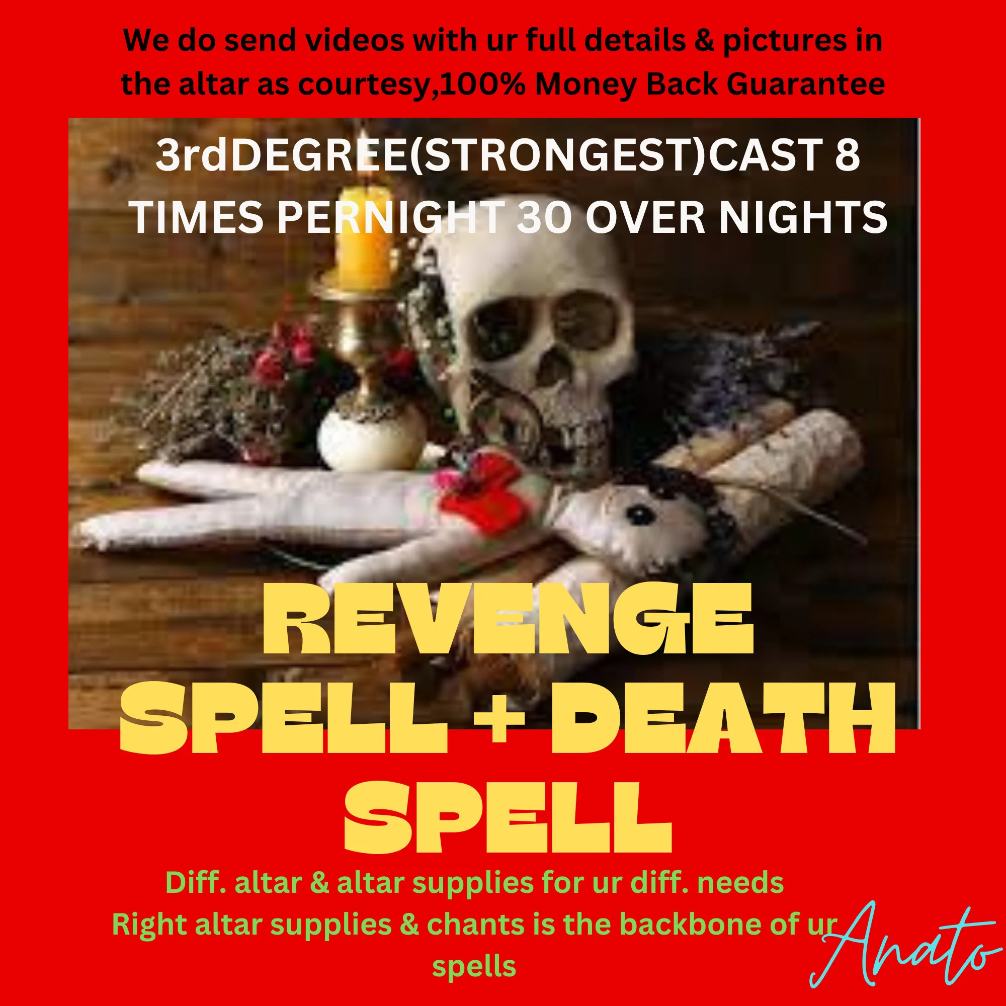 Karmic Revenge Death Spell, Hex Justice Spell,Karmic Reflective Revenge,Vengence - £492.94 GBP