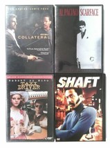 Lot of 4 CRIME DRAMA Movie DVDs Collateral Scarface Taxi Driver Shaft Tom Cruise - £18.00 GBP
