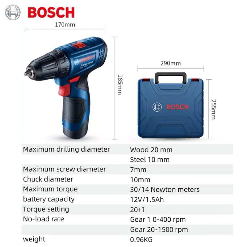 Bosch Brushless Electric Screwdriver GSR 120-Li Cordless Screw Driver and Drill  - £128.79 GBP
