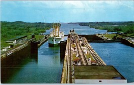 Gatun Locks Panama Canal Postcard Posted 1962 - £5.77 GBP