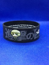 Attack On Titan Black Silicone Rubber Wristband Bracelet Anime - £3.71 GBP