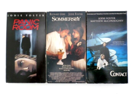 Jodie Foster VHS Lot Of 3 Movies: Contact, Panic Room, Sommersby - £7.41 GBP