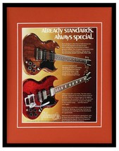 VINTAGE 1970s Gibson Guitars Framed 11x14 Advertisement - £31.15 GBP