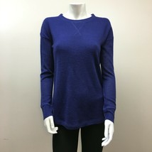 Sweet Romeo Women&#39;s Long Sleeve Drop Shoulder Open-Knit Sweater Lapis Si... - £7.67 GBP