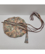 Sharif Round Circular Crossbody Bag Rainbow Spotted Scaly Pattern Leather - $56.33