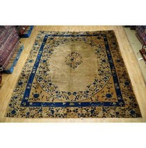 9x12 Hand Knotted Worn Antique Chinese Art Deco Wool Rug Brown B-74630 * - £3,487.77 GBP
