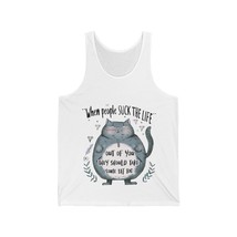 fat cat people suck funny Unisex Jersey Tank top animal humor saying - £17.83 GBP+